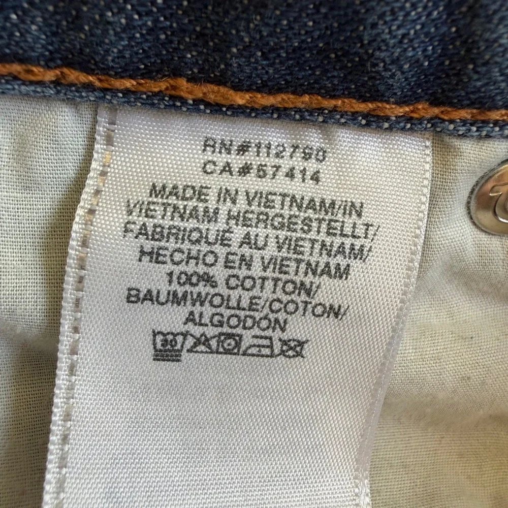 True Religion Rocco No Flap SN Mens Slim Fit Jeans 36 X 33 104665 Indigo Denim